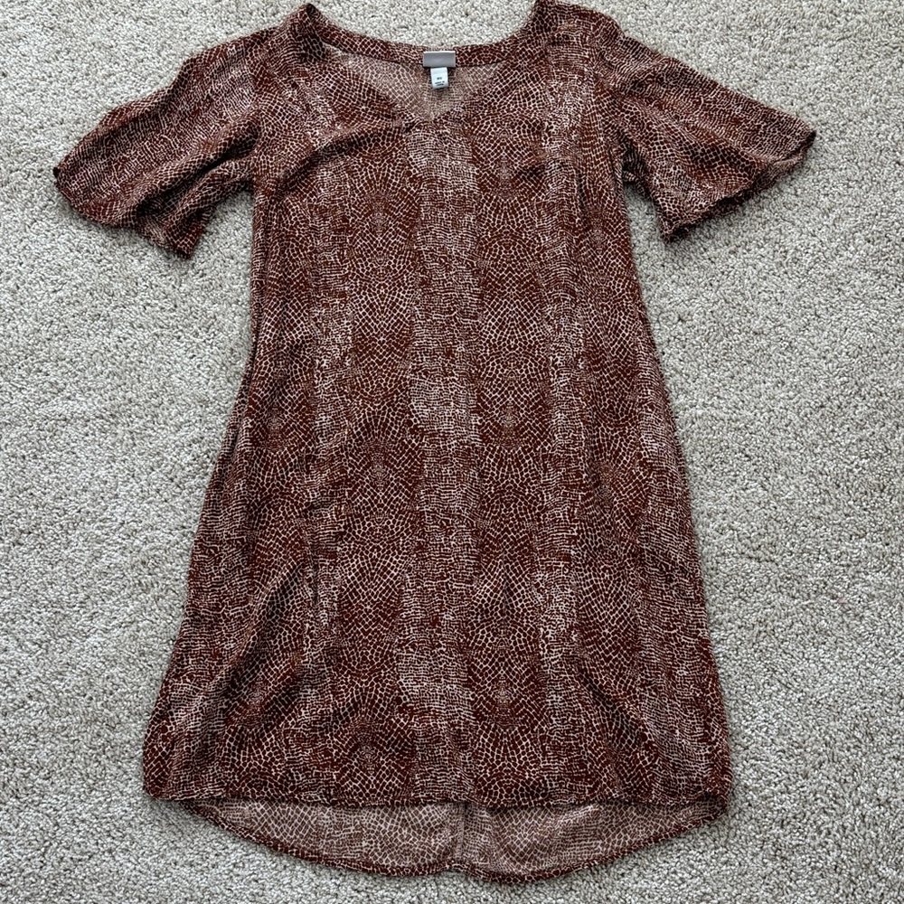 A New Day Textured Brown Mini Dress